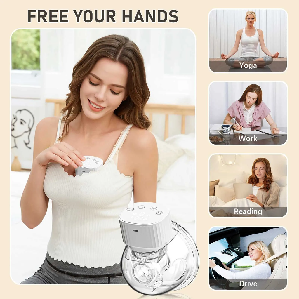 MyBoyd Breastpumps YD-1193 wearable invisible electric breast pump no need for portable brushless low noise electric feeding pump mode suction level WX