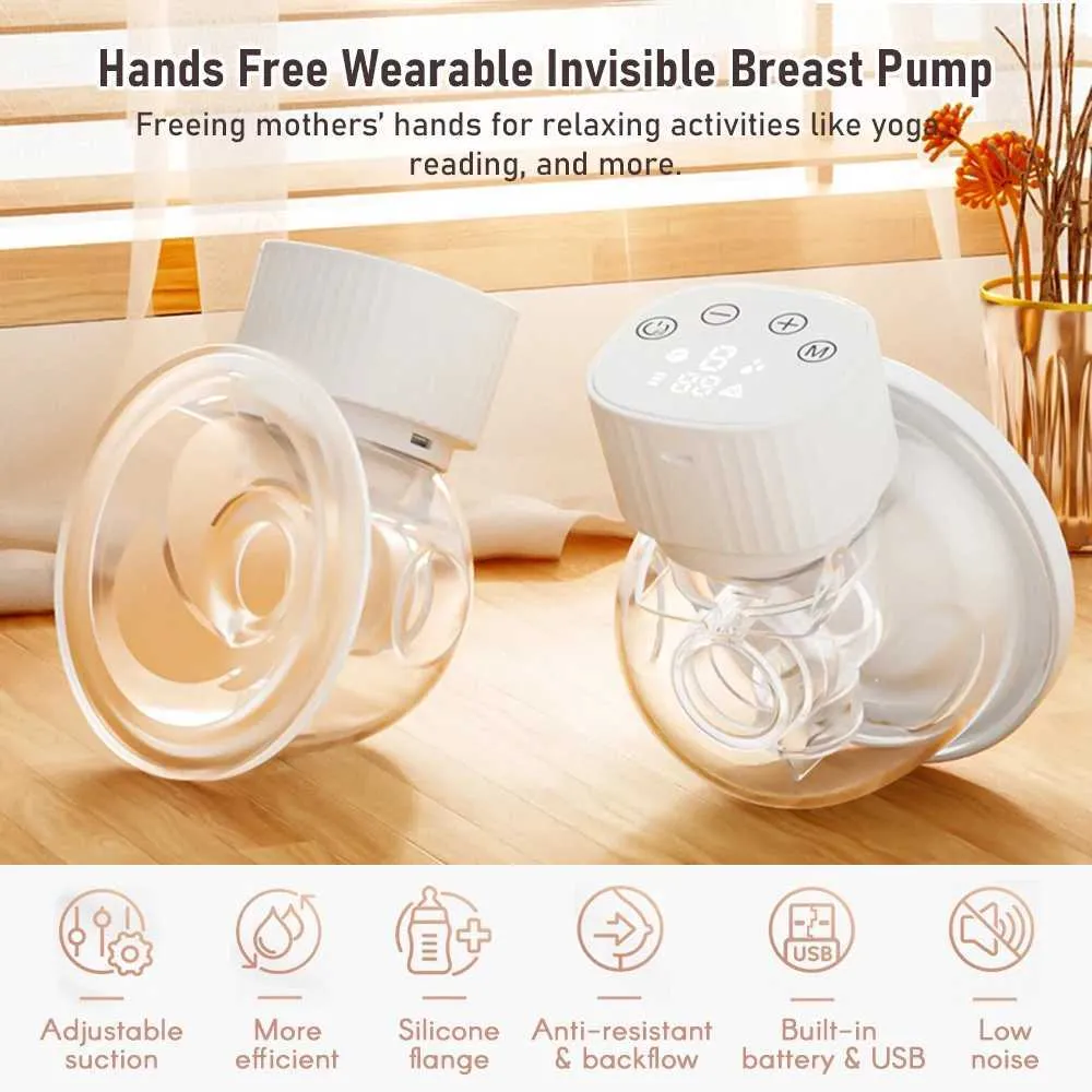 MyBoyd Breastpumps YD-1193 wearable invisible electric breast pump no need for portable brushless low noise electric feeding pump mode suction level WX