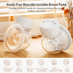 MyBoyd Breastpumps YD-1193 wearable invisible electric breast pump no need for portable brushless low noise electric feeding pump mode suction level WX