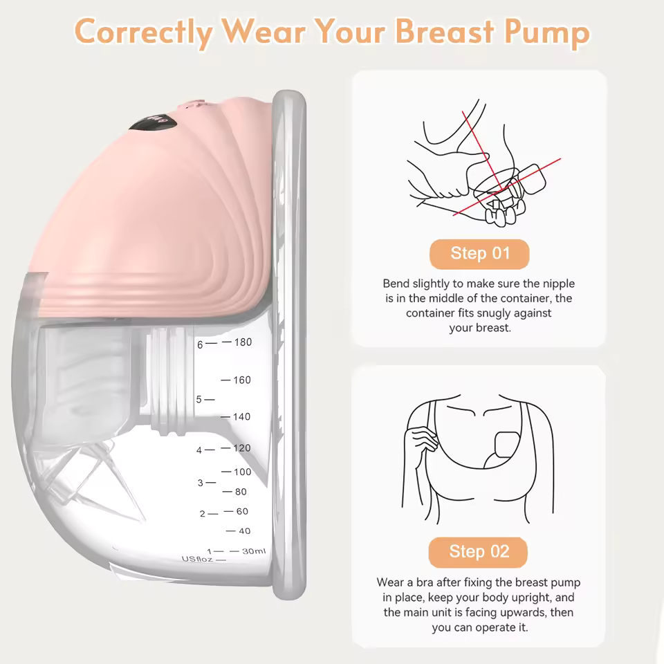 MyBoyd Wearable Breast Pump Hands Free Electric Portable Wearable Breast Pumps Slient BPA-free Breastfeeding Milk Collector