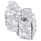 MyBoyd Custom B.Ravens Player Military Hoodie Arctic Camo Salute To Service Stitched Jerseys