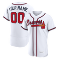 MyBoyd Custom A.Braves White Home Authentic Stitched Jerseys