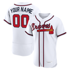 MyBoyd Custom A.Braves White Home Authentic Stitched Jerseys