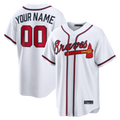 MyBoyd Custom A.Braves White Home Replica Stitched Jerseys