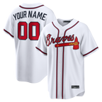 MyBoyd Custom A.Braves White Home Replica Stitched Jerseys