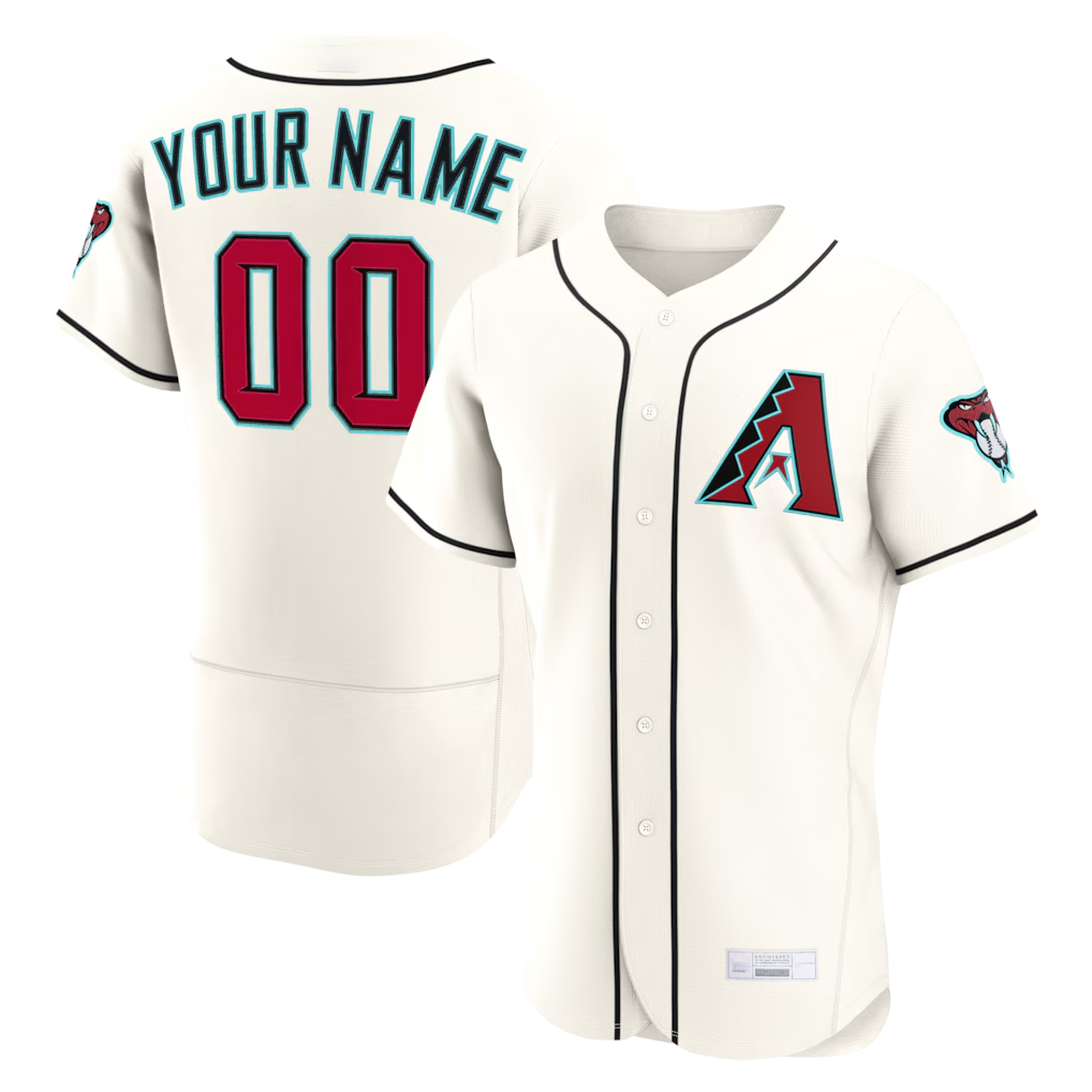 MyBoyd Custom A.Diamondbacks Cream Home Authentic Stitched Jerseys