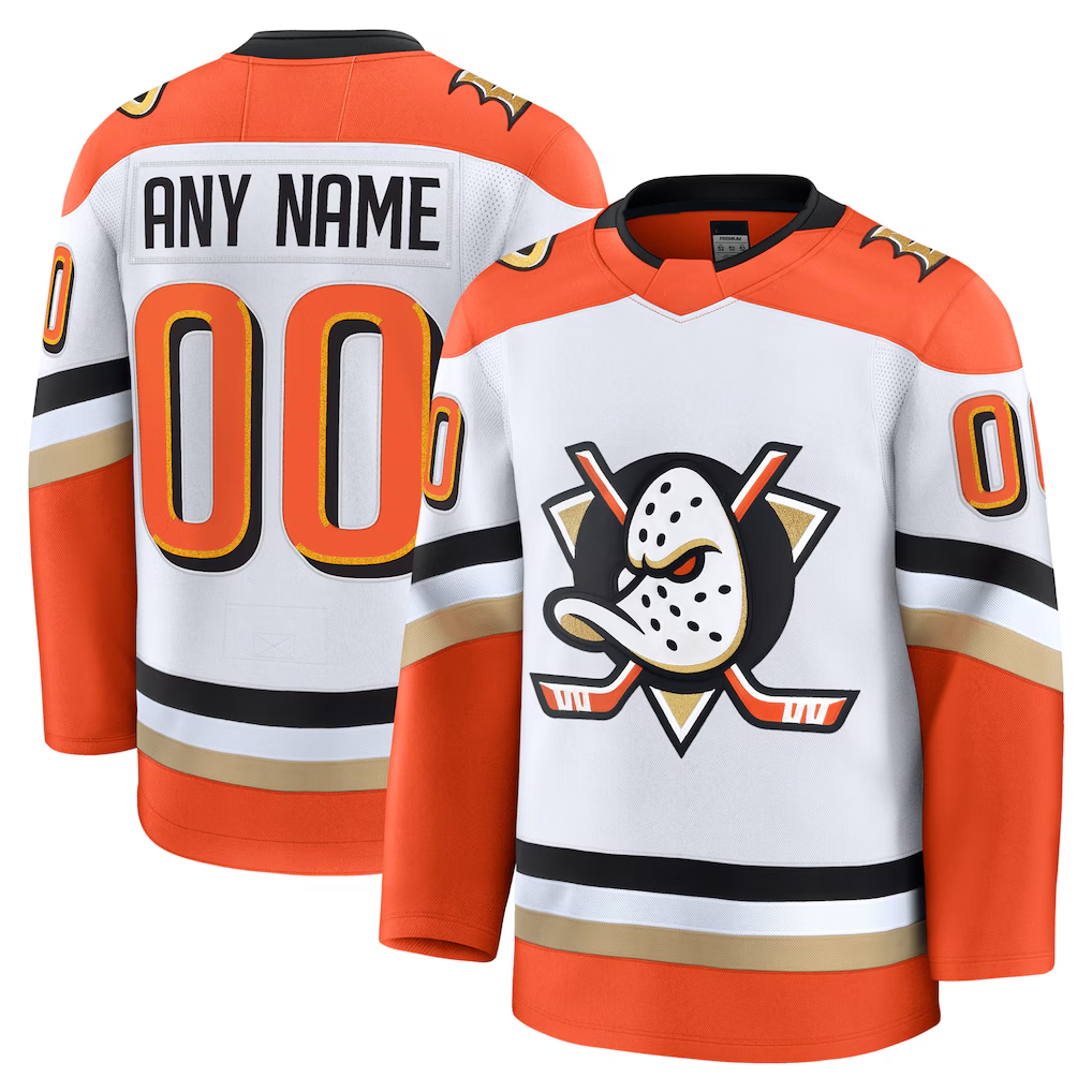 MyBoyd Custom A.Ducks White Away Premium Jerseys