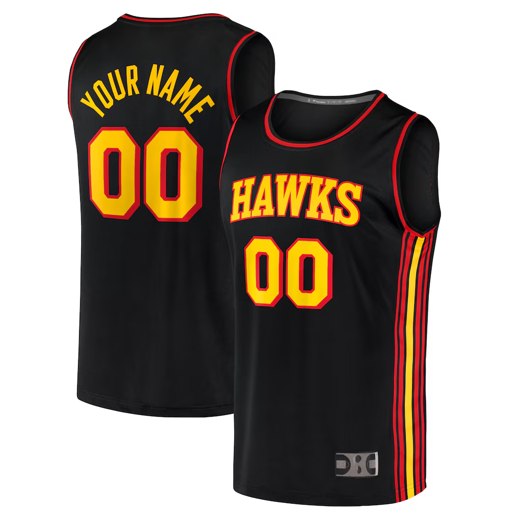 MyBoyd Custom A.Hawks Black Fast Break Replica Jerseys - Statement Edition
