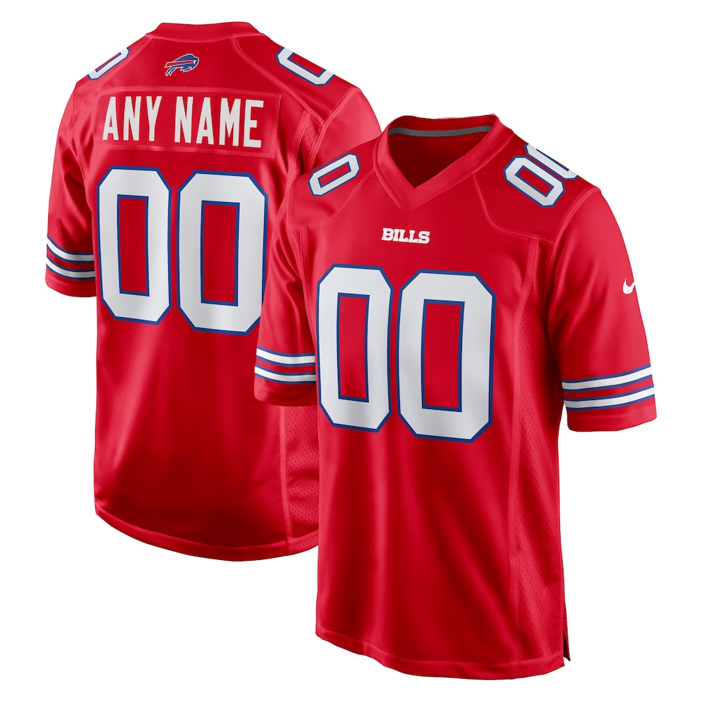 MyBoyd Custom B.Bills Red Alternate Game Stitched Jerseys