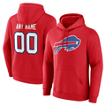 MyBoyd Custom B.Bills Red Team Authentic Personalized Name & Number Hoodie Stitched Jerseys