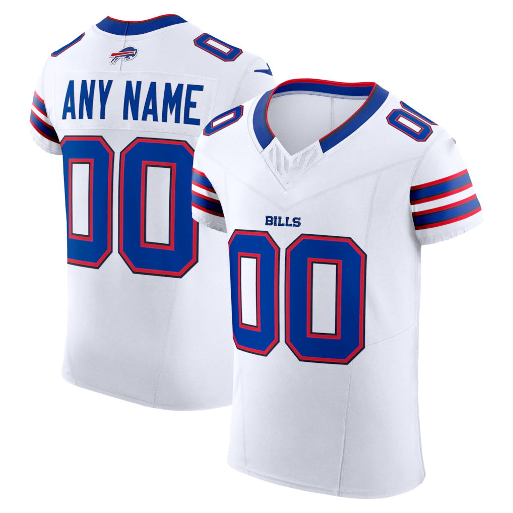 MyBoyd Custom B.Bills White Vapor F.U.S.E. Elite Stitched Jerseys