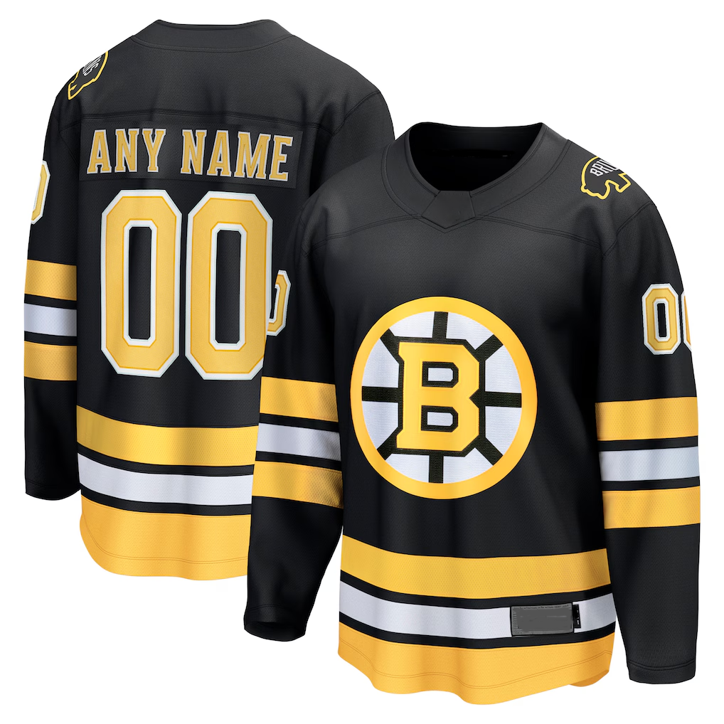 MyBoyd Custom B.Bruins Black Home Breakaway Stitched Jerseys