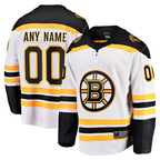 MyBoyd Custom B.Bruins White Away Breakaway Stitched Jerseys