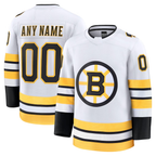 MyBoyd Custom B.Bruins White Away Premium Stitched Jerseys