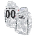 MyBoyd Custom B.Ravens Arctic Camo Salute To Service Hoodie Any Name & Numbers Stitched Jerseys