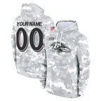 MyBoyd Custom B.Ravens Arctic Camo Salute To Service Hoodie Any Name & Numbers Stitched Jerseys