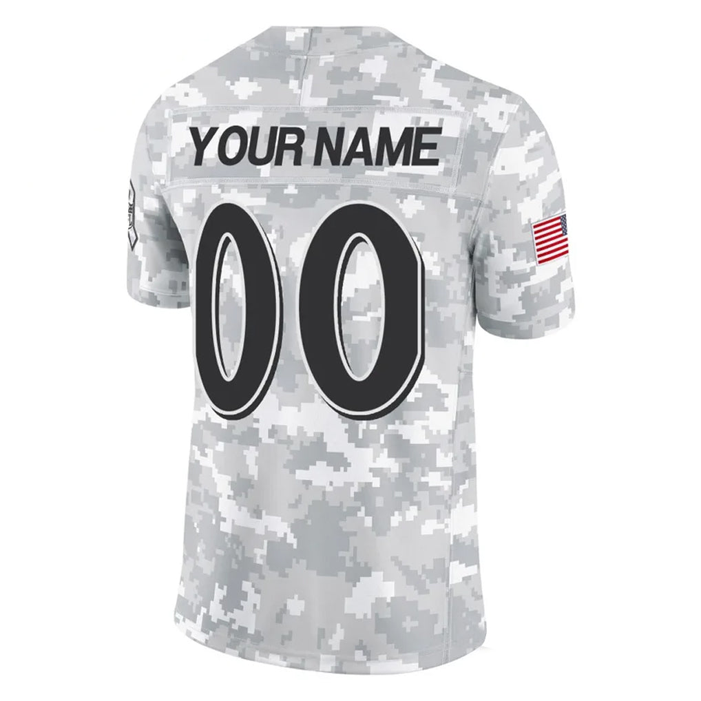 MyBoyd Custom B.Ravens Arctic Camo Salute to Service Limited Any Name & Numbers Stitched Jerseys