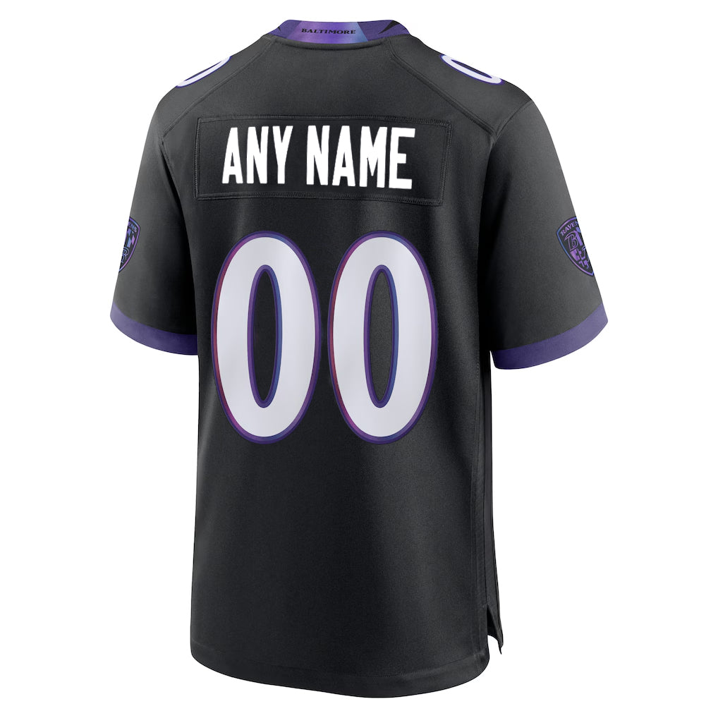 MyBoyd Custom B.Ravens Black Home Game Any Name & Numbers Stitched Jerseys