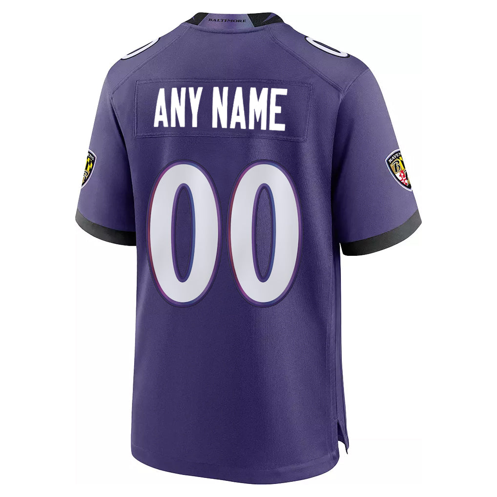 MyBoyd Custom B.Ravens Purple Home Game Any Name & Numbers Stitched Jerseys
