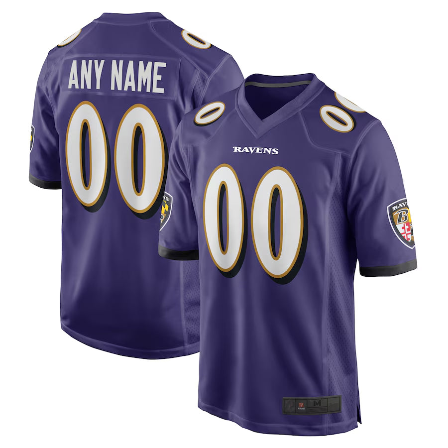 MyBoyd Custom B.Ravens Purple Home Game Stitched Jerseys
