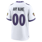 MyBoyd Custom B.Ravens White Home Game Any Name & Numbers Stitched Jerseys