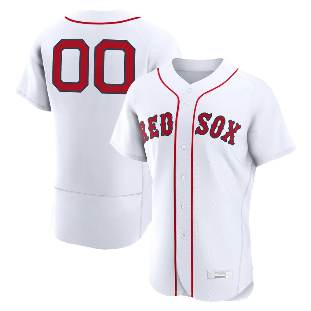 MyBoyd Custom B.Red SoxWhite Home Authentic Stitched Jerseys