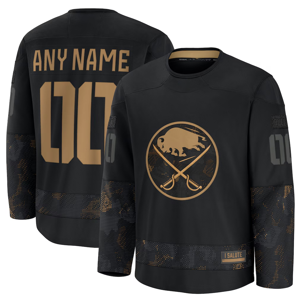 MyBoyd Custom B.Sabres Black 2024 Military Appreciation Practice Stitched Jerseys