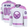 MyBoyd Custom B.Sabres White 2024 Hockey Fights Cancer Practice Stitched Jerseys