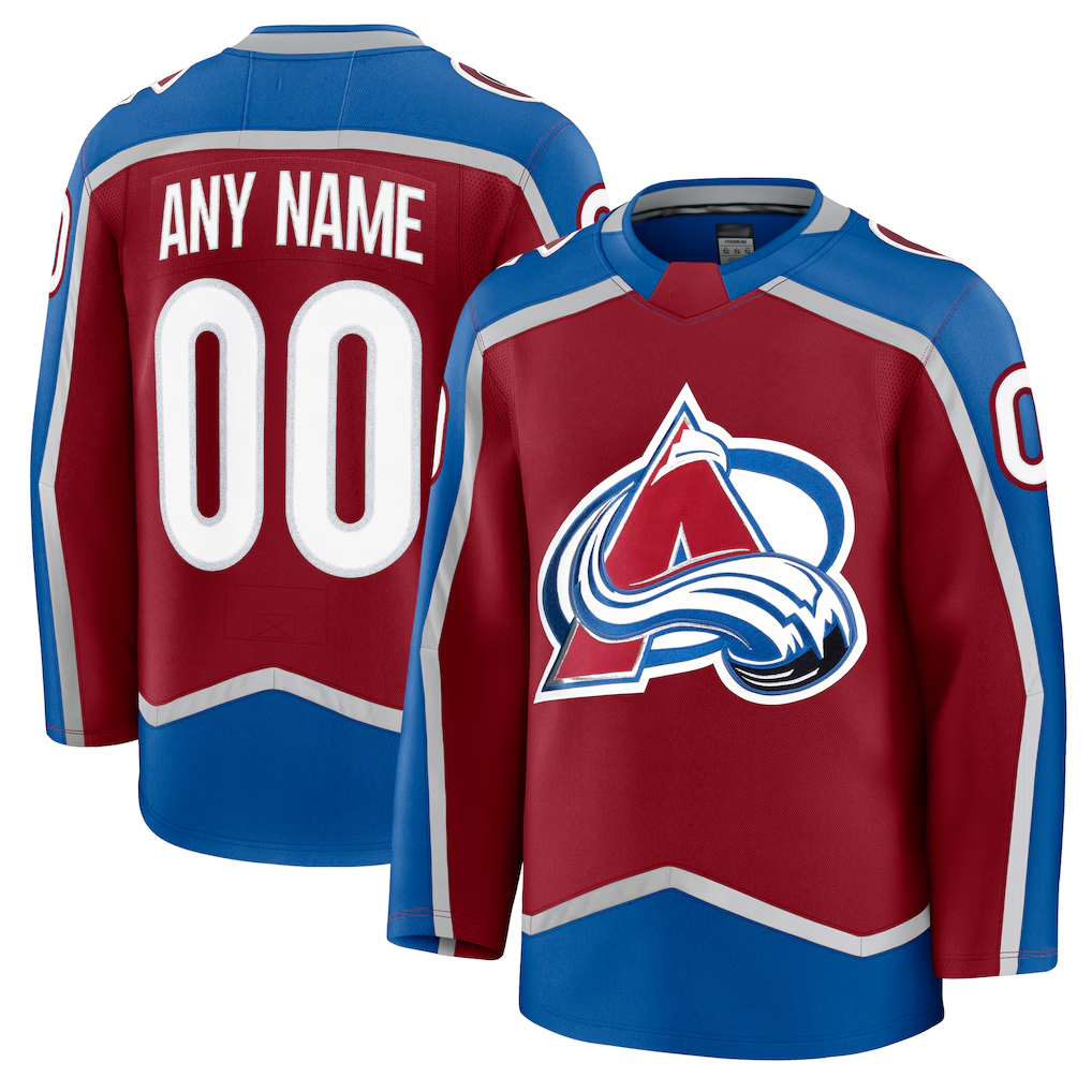 MyBoyd Custom C.Avalanche Burgundy Home Premium Jerseys