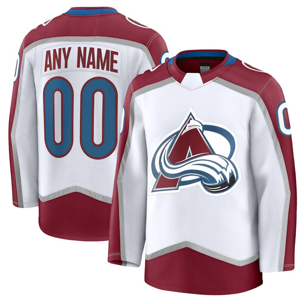MyBoyd Custom C.Avalanche White Away Premium Jerseys