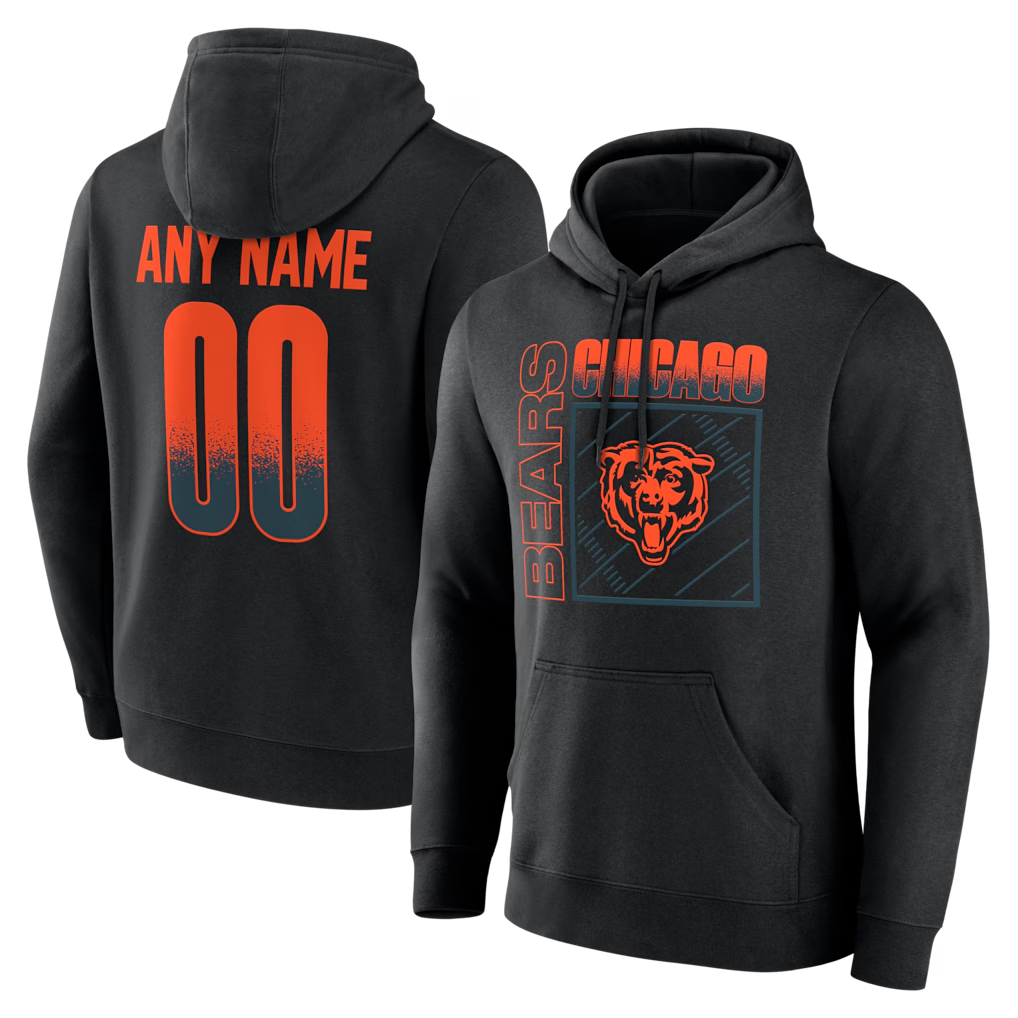 MyBoyd Custom C.Bears Black Home Field Pop Personalized Name Number Hoodie Stitched Jerseys
