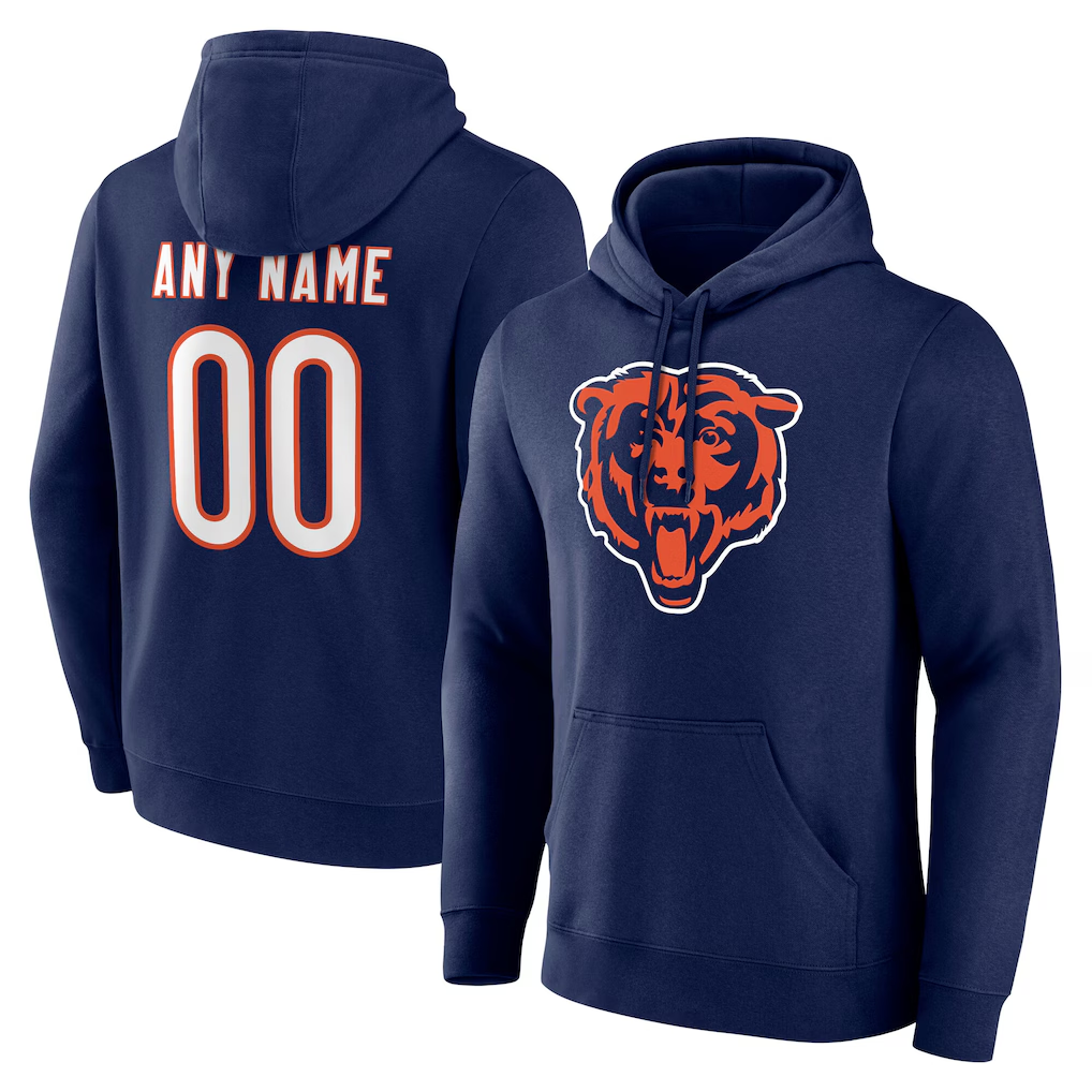 MyBoyd Custom C.Bears Navy Big & Tall Team Authentic Hoodie Stitched Jerseys