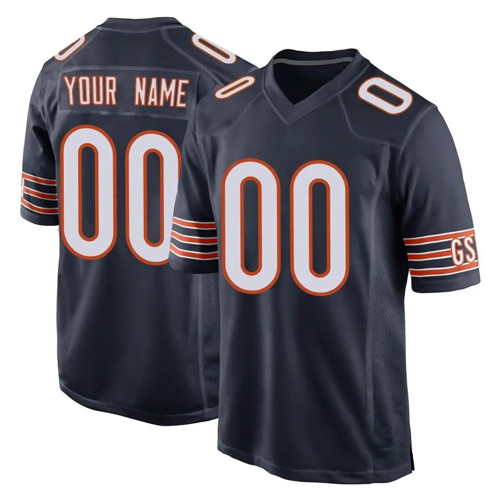 MyBoyd Custom C.Bears Navy Home Game Any Name & Numbers Stitched Jerseys