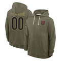 MyBoyd Custom C.Bears Olive Salute to Service Pullover Hoodies Limited Any Name & Numbers Stitched Jerseys