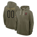 MyBoyd Custom C.Bears Olive Salute to Service Pullover Hoodies Limited Any Name & Numbers Stitched Jerseys