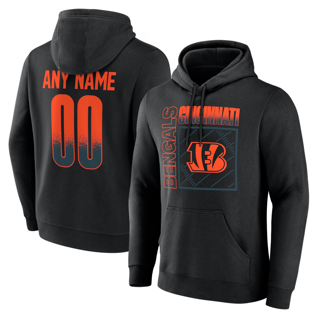 MyBoyd Custom C.Bengals Black Home Field Pop Personalized Name & Number Hoodie Stitched Jerseys