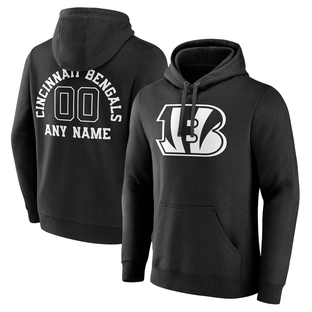 MyBoyd Custom C.Bengals Black Personalized Name & Number Pullover Hoodie Stitched Jerseys