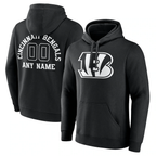 MyBoyd Custom C.Bengals Black Personalized Name & Number Pullover Hoodie Stitched Jerseys