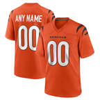 MyBoyd Custom C.Bengals Orange Alternate Game Stitched Jerseys
