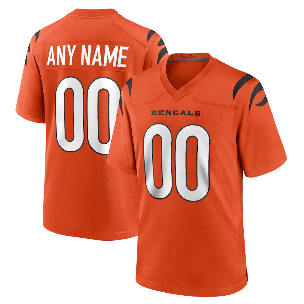 MyBoyd Custom C.Bengals Orange Alternate Game Stitched Jerseys