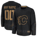 MyBoyd Custom C.Flames Black 2024 Military Appreciation Practice Jerseys