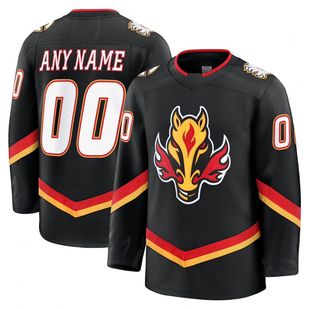 MyBoyd Custom C.Flames Black Alternate Premium Jerseys