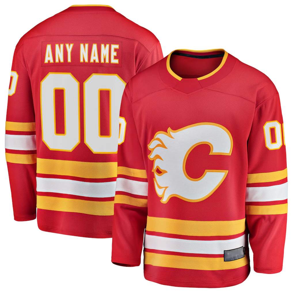 MyBoyd Custom C.Flames Red Home Breakaway Jerseys