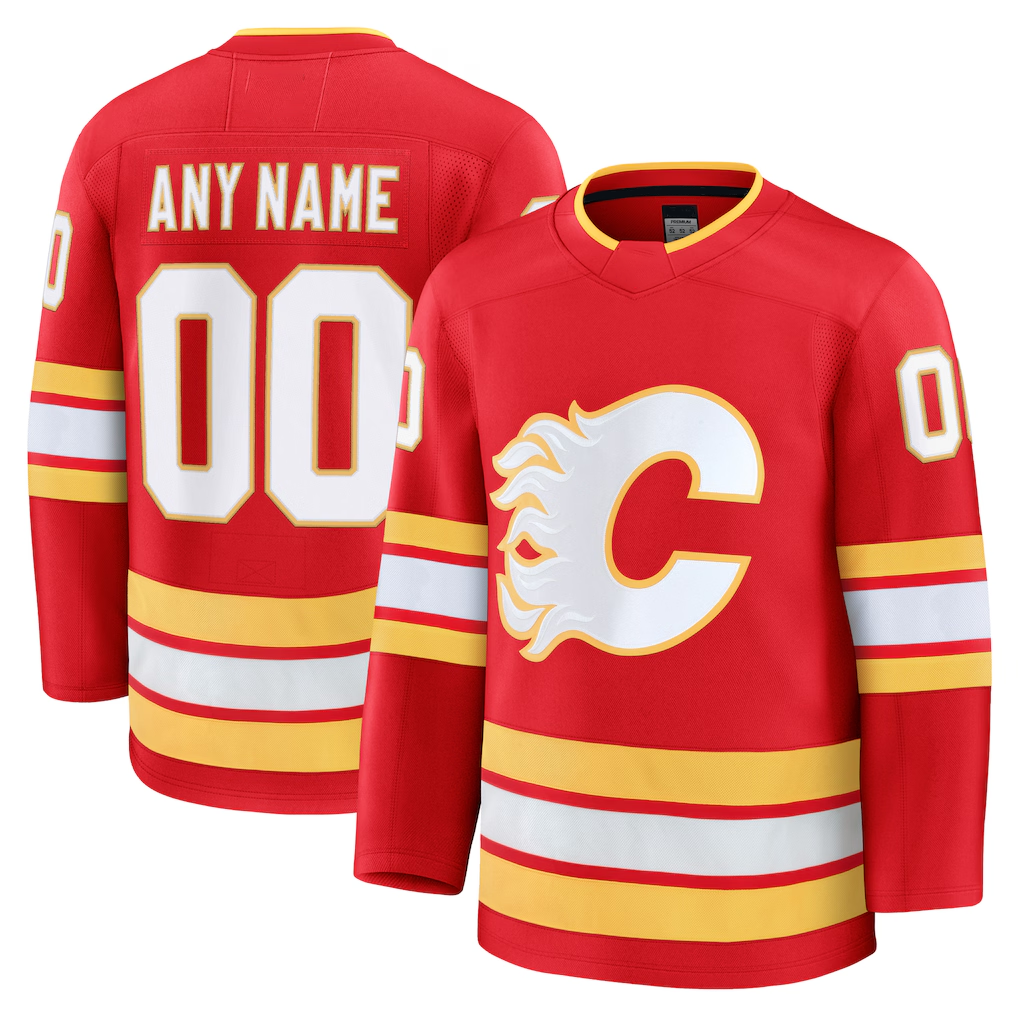 MyBoyd Custom C.Flames Red Home Premium Jerseys