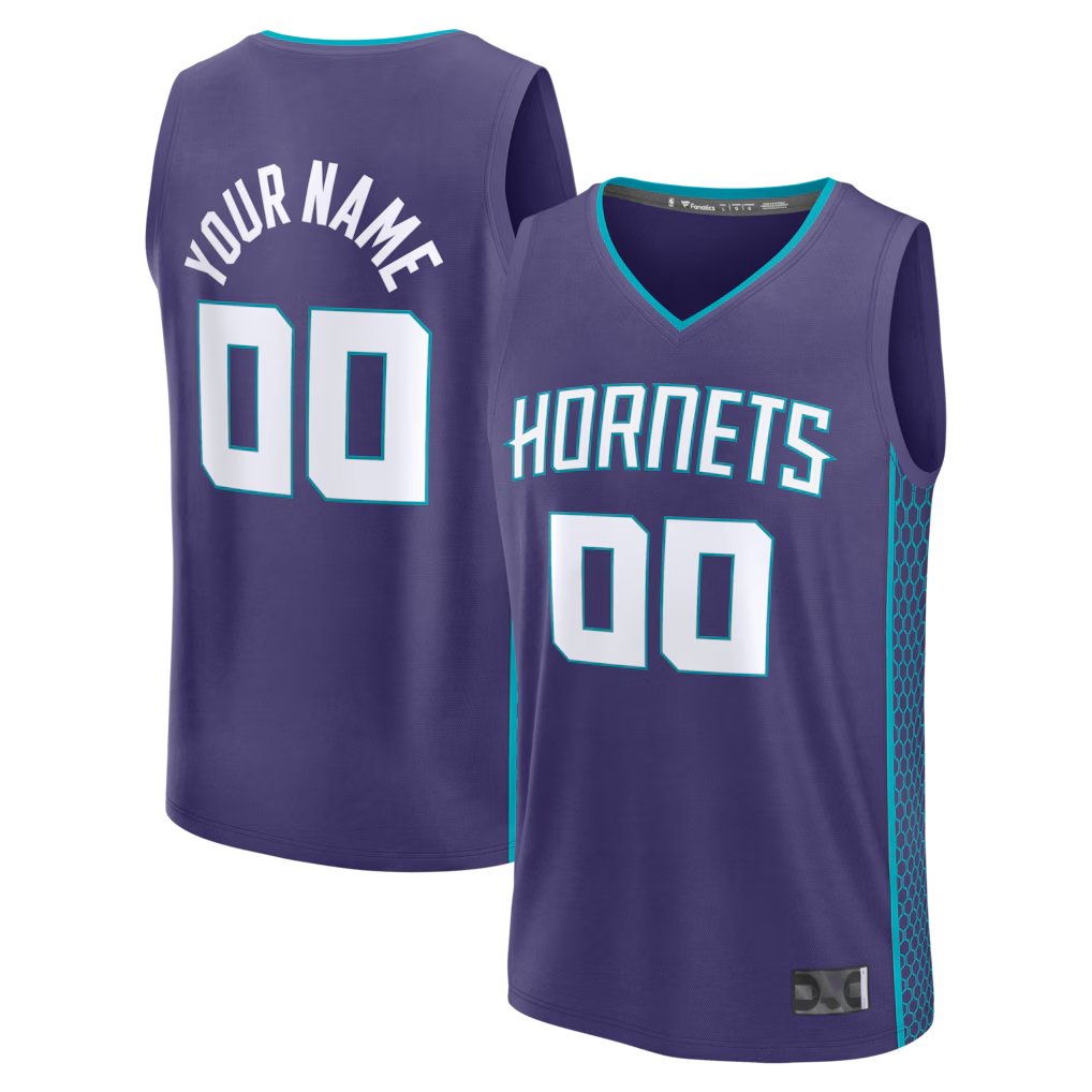 MyBoyd Custom C.Hornets Purple Fast Break Jerseys - Icon Edition