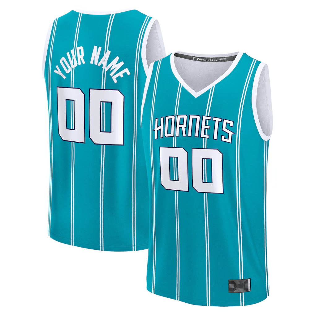 MyBoyd Custom C.Hornets Teal Fast Break Jerseys - Icon Edition