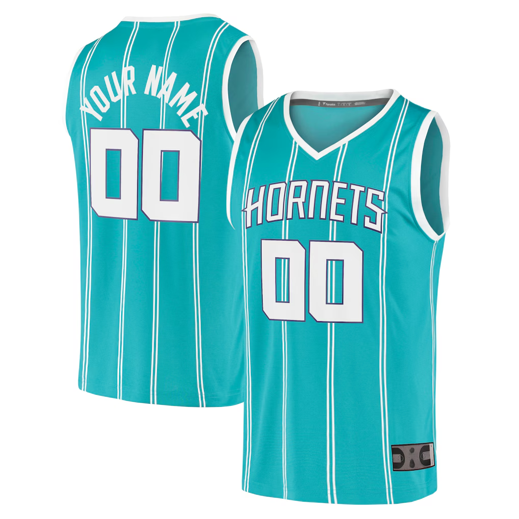MyBoyd Custom C.Hornets Teal Fast Break Replica Jerseys - Icon Edition