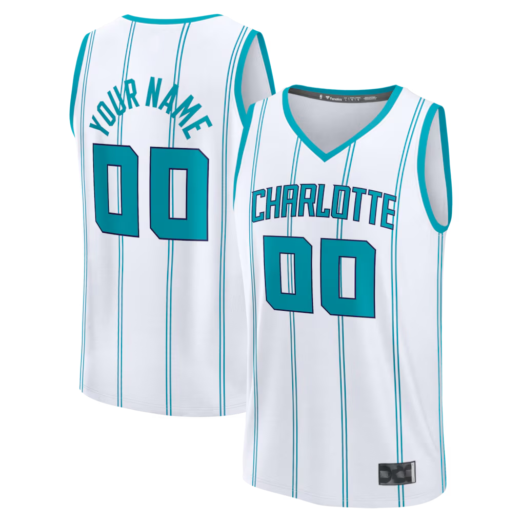 MyBoyd Custom C.Hornets White Fast Break Jerseys - Icon Edition