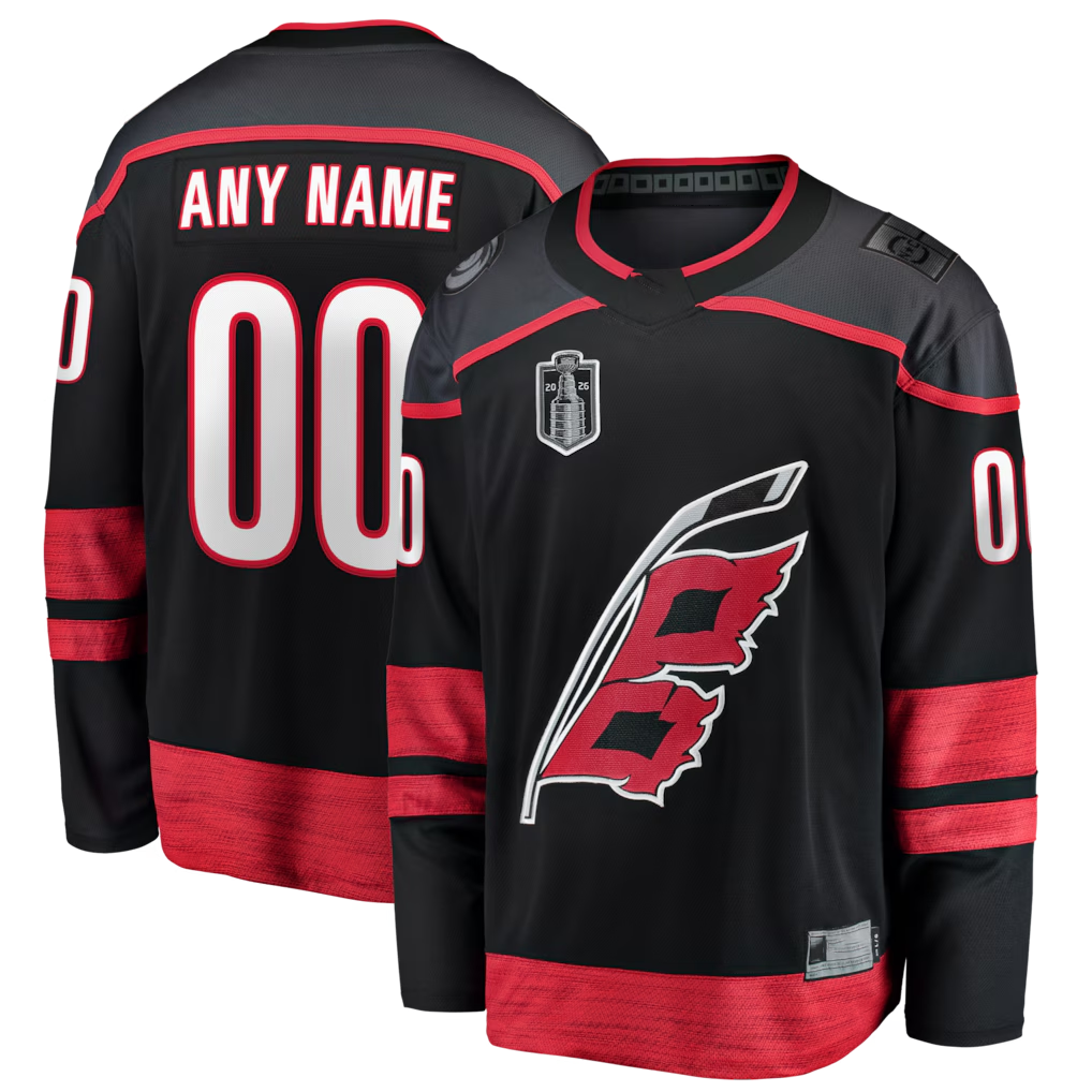MyBoyd Custom C.Hurricanes Black 2026 Stanley Cup Champions Home Breakaway Custom Stitched Jerseys