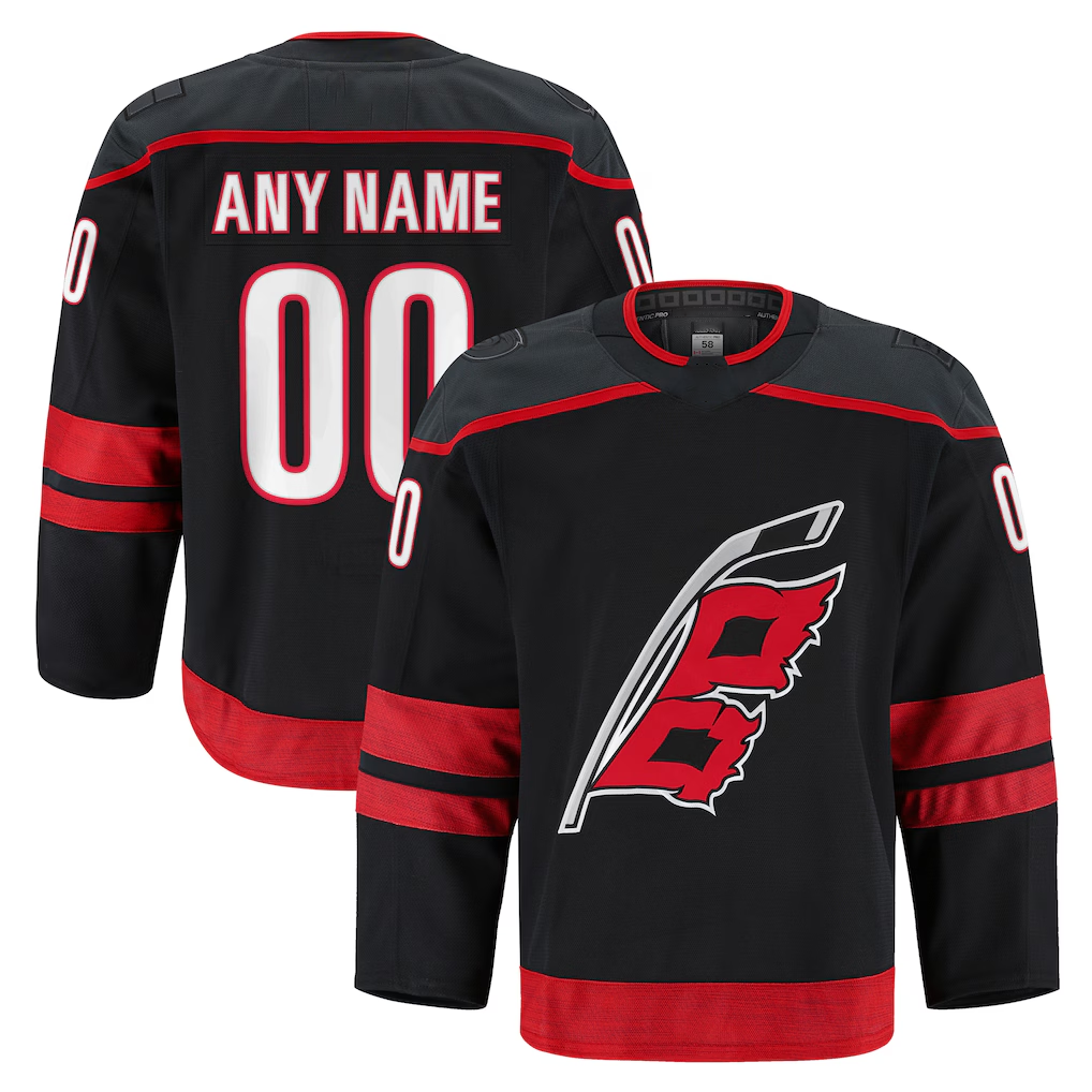 MyBoyd Custom C.Hurricanes Black Home Authentic Pro Stitched Jerseys